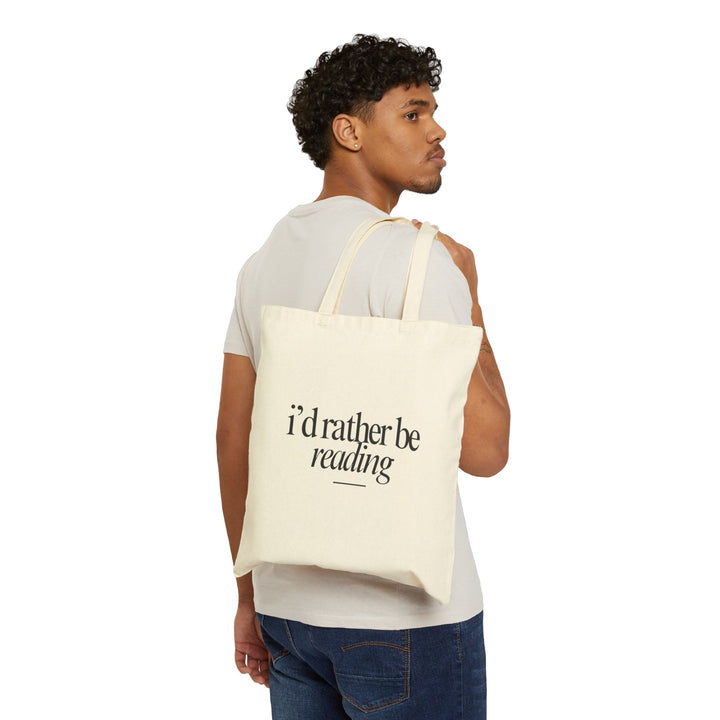 “I’d Rather Be Reading” Canvas Tote Bag