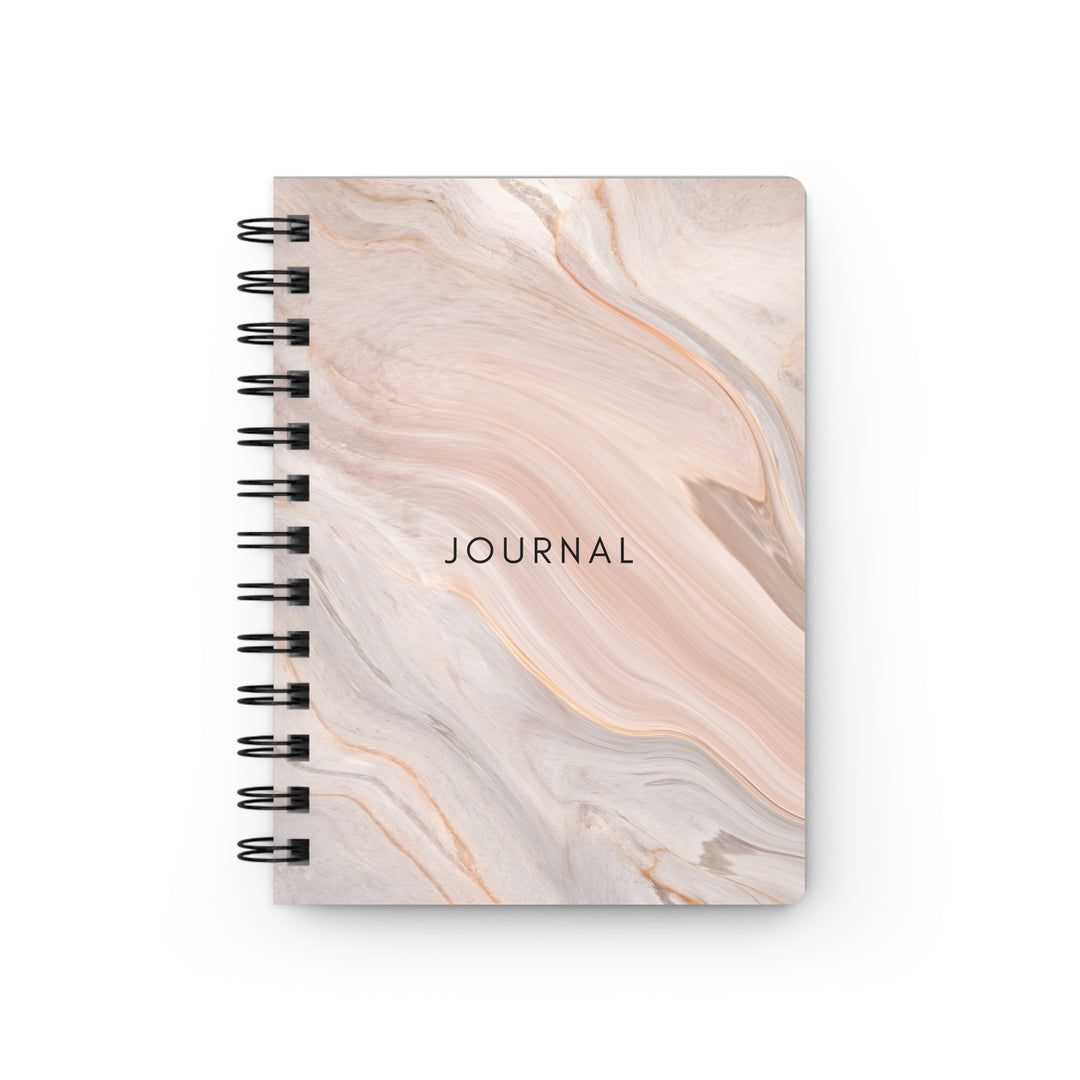 Pink Marble Spiral Bound Journal