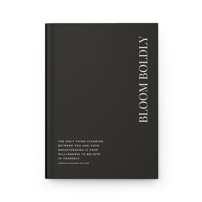 Bloom Boldly (Black) Hardcover Journal Matte
