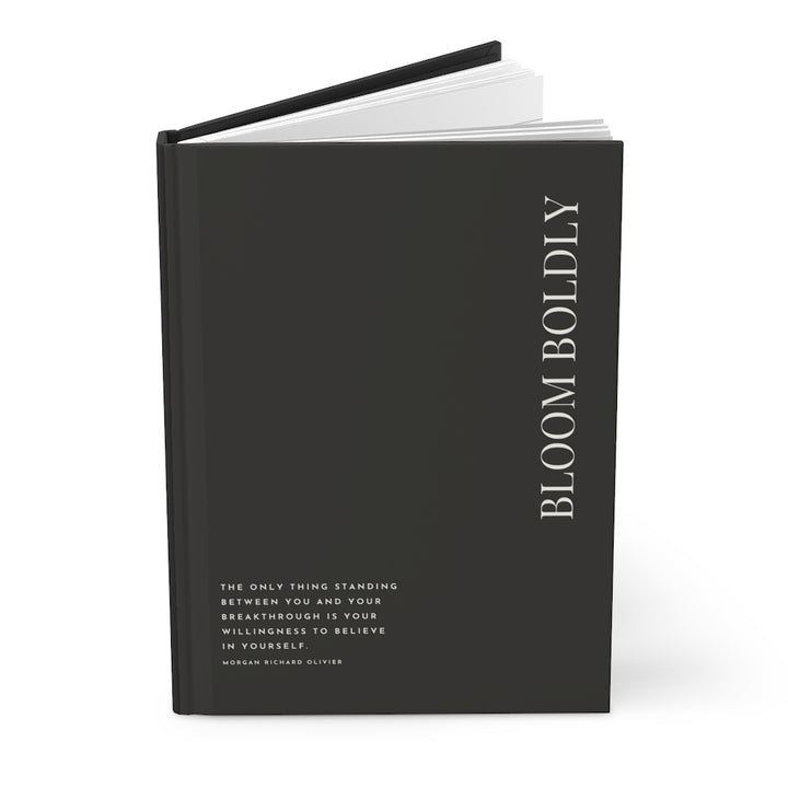 Bloom Boldly (Black) Hardcover Journal Matte